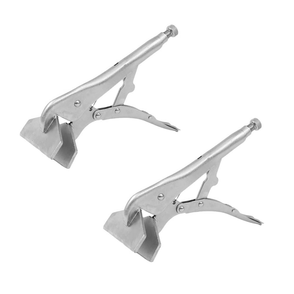 Jnchdghwa As Shown Heavy Duty Adjustable Welding Locking Plier Tools- 10" Locking Sheet Metal Clamps(2 Pack), Sheet Metal Grips Included