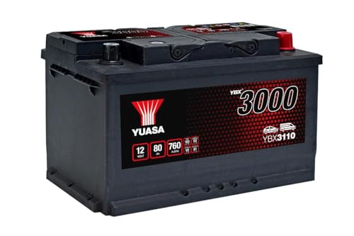 Yuasa YBX3110 12V 80Ah 760CCA Sealed Maintenance Free High Performance Car Battery