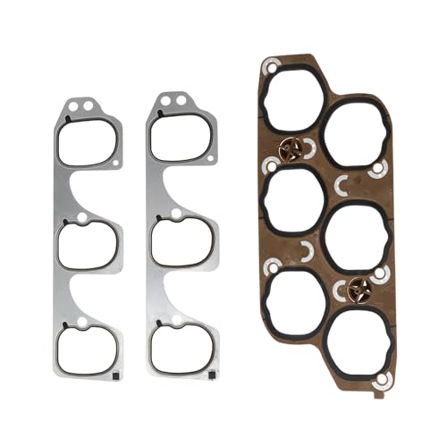 PARSLUCK No.12598158 Engine Upper & Lower Intake Gaskets Set for Buick LaCrosse 2005-2008 3.6L for Cadillac CTS 2004-2009 3.6L Intake Manifold Gasket for Chevrolet Malibu 2008-2012 3.6L