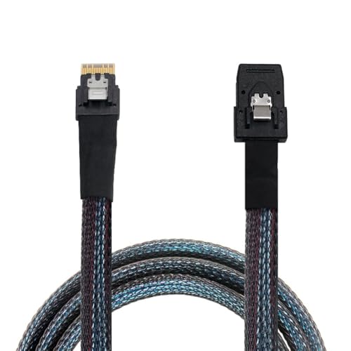 KAGAUOAS Internal SFF-8654 to SFF-8087, Slim Line SAS SFF-8654 4i 38 Pin Host to Mini SAS SFF-8087 36Pin Target Cable 3.3ft