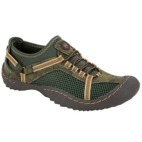 JBU by Jambu JSport womens Tahoe Water Ready Flats Sneaker,Camo/Tan,8 US3