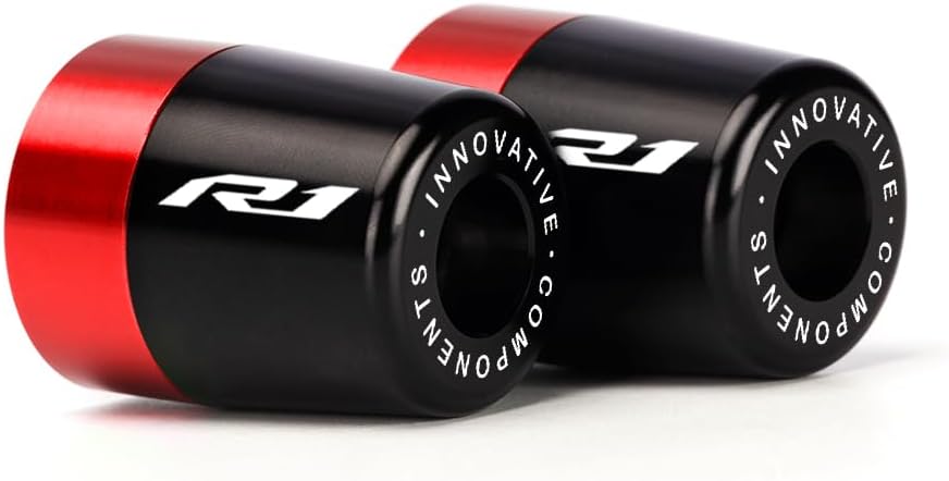 Handle Bar Ends Hand Grips Plug Caps Compatible with Yamaha YZF R1 R1M R1S 1998-2020 2021 2022 2023 2024 2025 | Motorcycle Balance Pad YZF-R1 YZFR1 YZF-R1M YZF-R1S Accessories