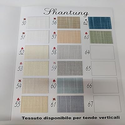 TENDEEVOLUTION Tenda a Strisce Verticali con Bande in Tessuto Shantung da 127 MM, Tenda da Ufficio per Interni con Bande Verticali e Staffe a Soffitto, Misure e Colori Personalizzabili