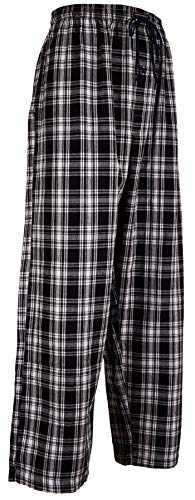 image for Andrew Scott Men's 100% Cotton Super Soft Flannel Plaid Pajama Pants- 