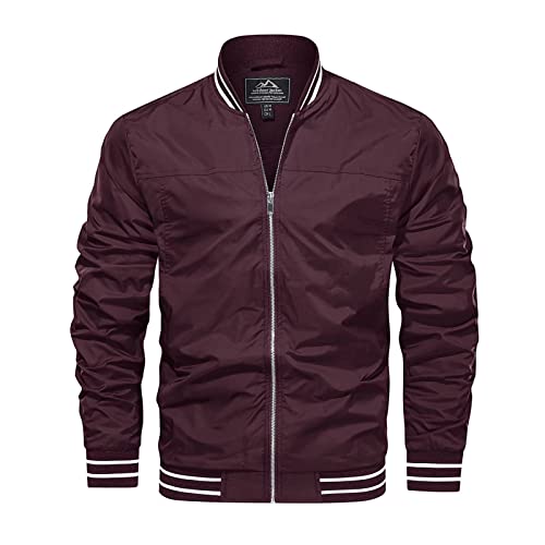 Mens Windbreaker Jackets Baseball Jackets Varsity Jacket Casual Jackets For Men Bomber Jacket Men Lightweight Light Mens Aviator Jacket Pilot Jackets