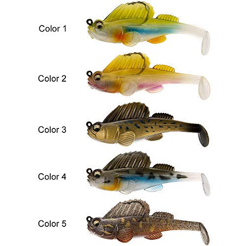 Isca de pesca, Andoer Isca macia de pesca Jig Hooks iscas Swimbaits Acessórios de pesca chumbada par