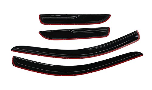 Gevog 4-Piece Side Window Deflector Original Window Visors Replacement For 2002-2008 Ram 1500, 2003-2009 Ram 2500 3500 Quad (Crew Cab) Sun Rain Guard Ventvisor #TOP3