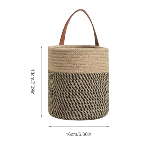 Hanging Baskets, Foldable And Space-saving, 16x18cm, Wall Baskets, Cotton Rope Weave, Easy To Clean, For Organizing Toys, Clothes, Blankets, Or Toiletries - Image 5