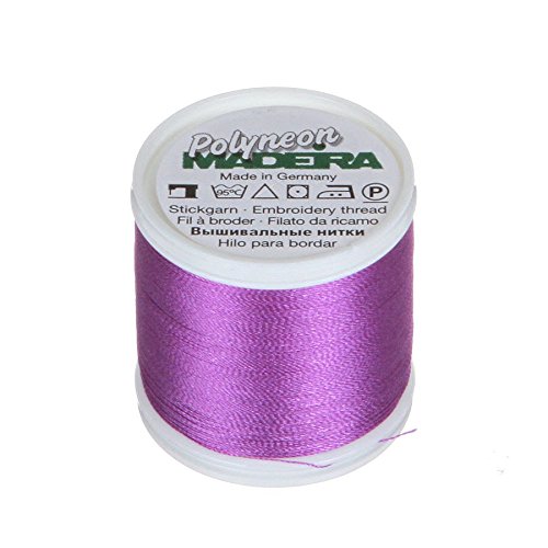 Madeira 9845-1631 2 Ply Polyneon Polyester Embroidery Thread, 40wt/135d 440 yd, Iris