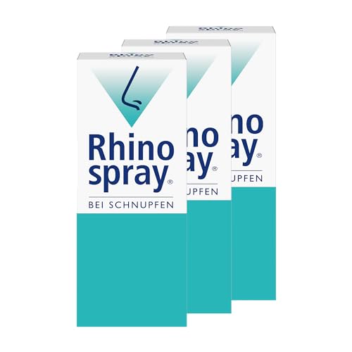 Rhinospray bei Schnupfen Nasenspray - Befreit die Nase effektiv mit Tramazolin Dreifach-Pack 3 x 12 ml bei Schnupfen geschwollener Nasenschleimhaut und Nasennebenhöhlenentzündung