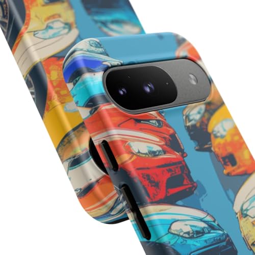 Coque Google Pixel 9 voitures colorées antichoc et mate