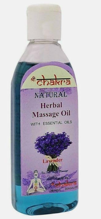 Chakra Massage Oil – Lavender Scented Aromatherapy Blend for Healing & Relaxation – Natural Essential Oil Body Massage Oil for Meditation, Reiki & Sleep Support – 100ml