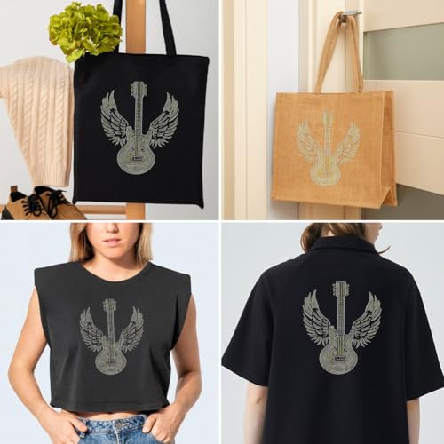 Parche de guitarra con diamantes para personalizar ropa con brillo duradero 7
