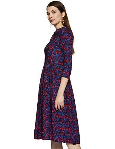 Image of Marie Claire Women's Rayon A-Line Midi Casual Dress