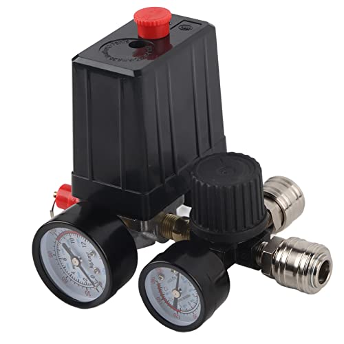 【Installazione conveniente】 Pressostato del compressore d'aria Grazie alle sue dimensioni ridotte e al peso leggero, questo regolatore di pressione del compressore d'aria è facile installare. È facile usare e richiede poco sforzo. Ideale per regolatori di pressione e interruttori del compressore