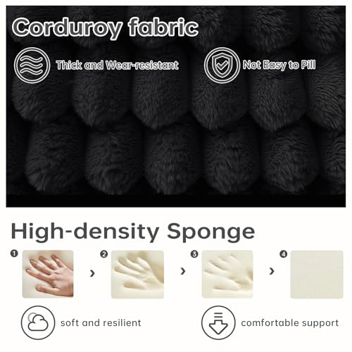 94" Cloud Sectional Couch with L-Shape Chaise,4 Seat Modern Modular Sofa with Side Pockets,Upholstered Couches for Living Room Bedroom, Boneless Couch,No Assembly Required - Image 8