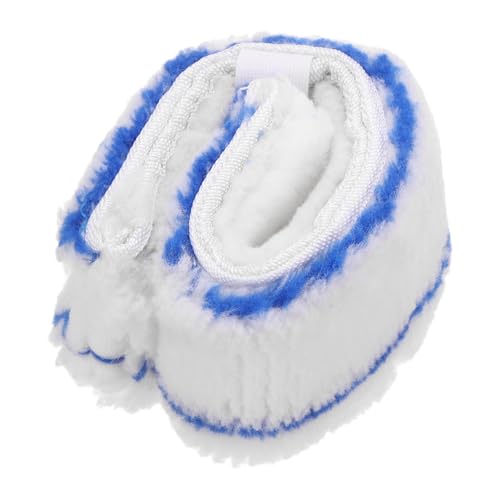 Image of MECCANIXITY Microfiber Scrubber Replacement Head 9.84 Inch for Window Glass Marble Wall Home Bathroom, Blue /White