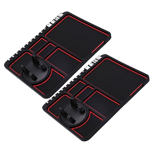 HOODANCOS 2Pcs Slip Dashboard Phone Mount Temporary Parking Multifunctional Vehicle Holder Mat for Car Secure Durable Material Random Color