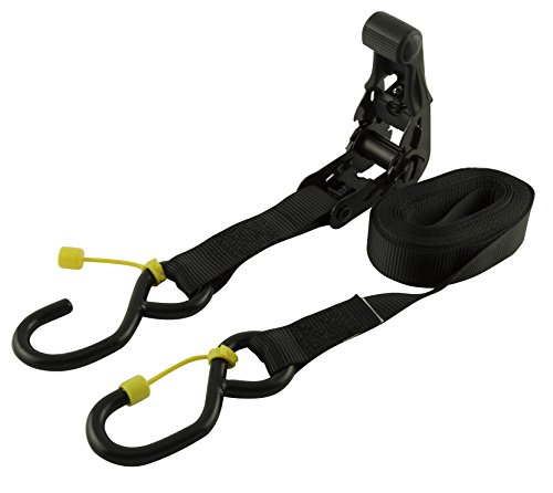 Erickson 01416 Soft Grip Ratcheting Tie Down Strap with Cap Locks, 4 Pack (1