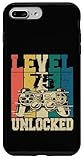 iphone 7 debloquer Installation facile 75e Anniversaire Gamer Gamer 75 Ans Niveau 75 débloqué Coque pour iPhone 7 Plus/8 Plus
