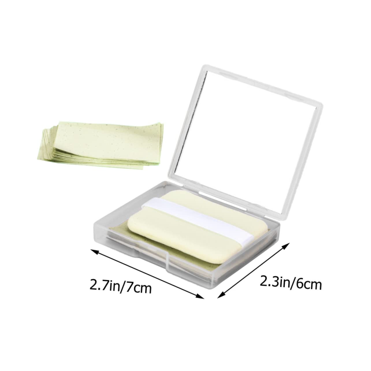 WOONEKY Practical Oil Absorbing Sheets Green Tea Blotting Paper for Oily Skin Face Cleaning Papers Oil Blotting Sheets for Men Women
