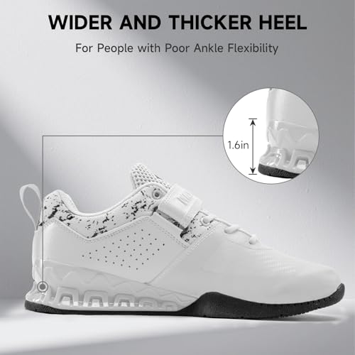 M MANUEKLEAR Deadlift Shoes, Strong Anti-Slip Lifting Shoes for Men, Professional Training Weightlifting Shoes for Men and Women, Squat Shoes for Powerlifting with Rubber Non-Slip Sole