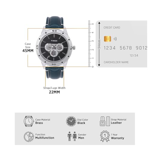 TIMEX Analog Watch for Men with Round Dial & Water Resistant Man's Wrist Watches - Image 4