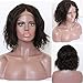 Produktbild leomi Echthaar, Lace-Front-Perücke, kurzer Bob, gewellt, Echthaar aus Brasilien, Lace-Perücke mit Baby Haar für schwarze Frauen, Naturfarbe, 150% Dichte