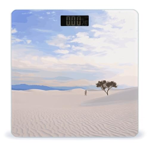 Báscula digital de baño con plataforma de vidrio templado miniatura 1