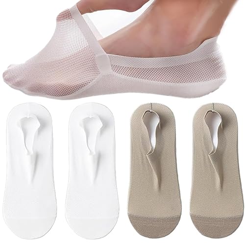 Ultra Thin Liner Socks Non Slip Combed Cotton No Show Socks, Summer Soft Breathable Sock for Women Men