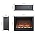 Rodalflame 23.7" W Electric Fireplace Insert with 4 Adjustable Brightness Flames & Overheat Protection, 750/1500W, Black