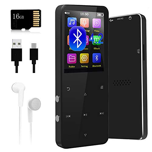 16GB Mp3 Player, Mp3 Player with Bluetooth 4.2,Upgraded Lossless Sound Sport Music Player with FM Radio/Voice Recorde/E-Book/Photo Viewer