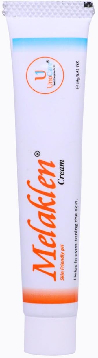 Melaklen Cream, Face Cream for Intense Moisturizing and Depigmentation, Helps in Even Toning, Gentle Peeling Skin Rejuvenation For Dry, Normal & Sensitive, 15g
