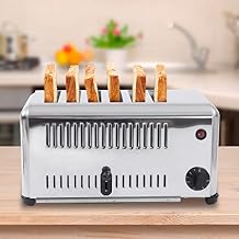 Commercial Toaster 6 Slices Bread Baking Machine Electric Stainless Steel Toaster for Restaurant Home