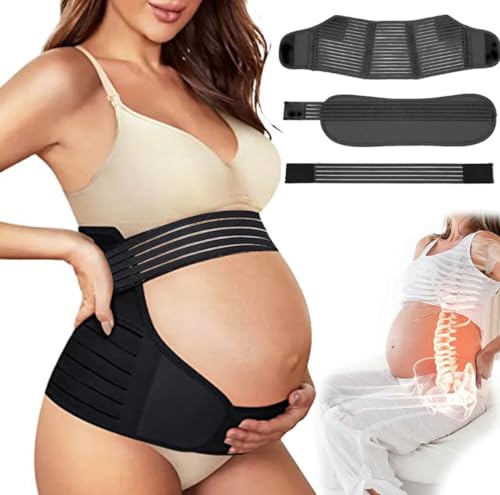 Small&Light Pregnancy Support Belt Black, L 14-16