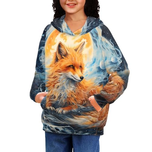 Image of GLUDEAR Teen Boys Girls Novelty Animal Galaxy Hoodies Sweatshirts Pullover