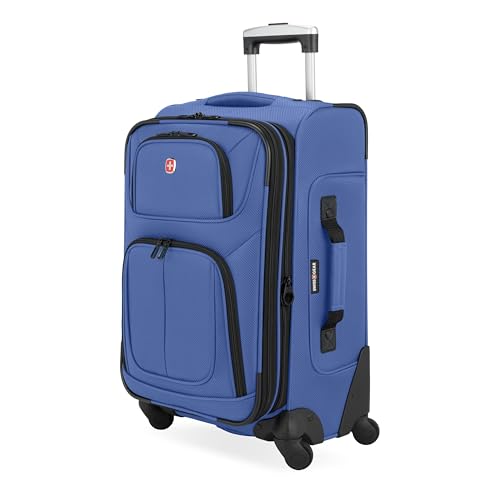 Image of SWISSGEAR Sion Carry-On Spinner Luggage, Softside Expandable, Lightweight Suitcase, Regatta, 22.75-Inch