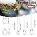 Vercraft 100 Pcs Christmas Tree Ornaments Clear Acrylic Hanging Teardrop Ornaments 5 Styles Christmas Crystal Chandelier Pendant Crystals for Centerpieces Chandelier Wedding Decor (Clear)