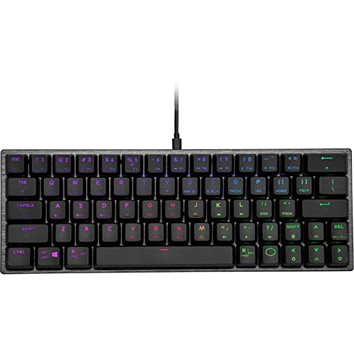 Image of Cooler Master SK620 60% Gunmetal Mechanical Keyboard with Low Profile Brown Switches, New and Improved Keycaps, and Brushed Aluminum Design