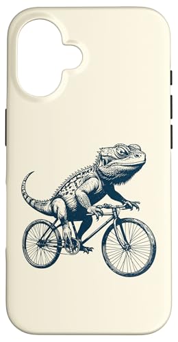 サイクリングトカゲ、爬虫類、爬虫類学、フトアゴヒゲトカゲ スマホケース iPhone 16 用