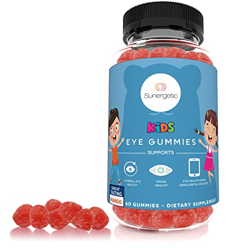 Image of Sunergetic Premium Eye Support Gummies for Kids - Lutein with Zeaxanthin Supports Overall Eye Health, Vision & Macular Health-Clinically Studied Lutein & Zeaxanthin with Lutemax 2020-60 Gummies