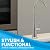 Metpure Airgap 3-Port Brass RO Faucet for Reverse Osmosis Drinking Water Systems. Features Pre-Installed Drain Tubes, Contemporary Design. Includes Wrench and Adapters. (Brushed Nickel)