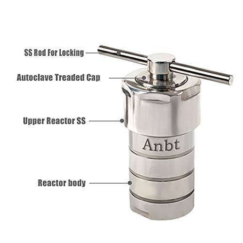Miniatura 4 de PTFE - Reactor de autoclave de síntesis hidrotérmica de 3 Mpa, resistencia de alta presión para ácido fuerte, disolvente orgánico, material