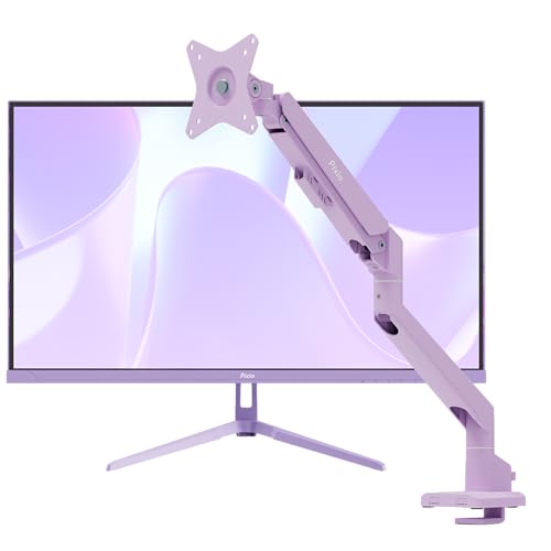 Image of Pixio PX248 Wave Purple 24 inch 200Hz Refresh Rate FHD 1080p Resolution Fast IPS Panel 1ms GTG Response Time Gaming Monitor and PS1S Wave Purple Single Monitor Arm - Fits up to 32 inches and 19.8lbs