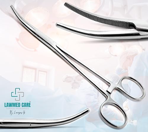 Image of Kelly Hemostat Forceps - Precision Surgical Tool for Medical and Crafting Applications (5.5 inch Curved)