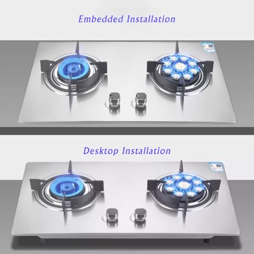Estufa a gas 2 puestos de acero inoxidable para mesa miniatura 3