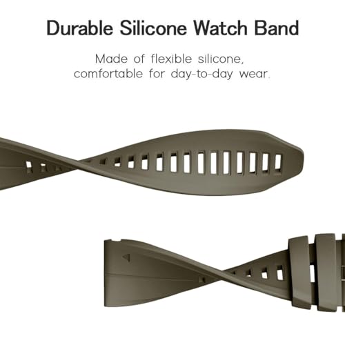 Bracelet en silicone marron pour Fenix 8 et Fenix 6/7 - 4