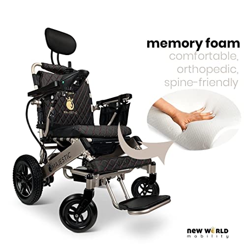 Majestic - 2022 New Lightweight Electric Wheelchair - Remote Control Electric Wheelchairs Light Foldable Portable Motorized Power Chair Mobility Electric Wheelchair For Adults (20" Seat Width) #TOP5