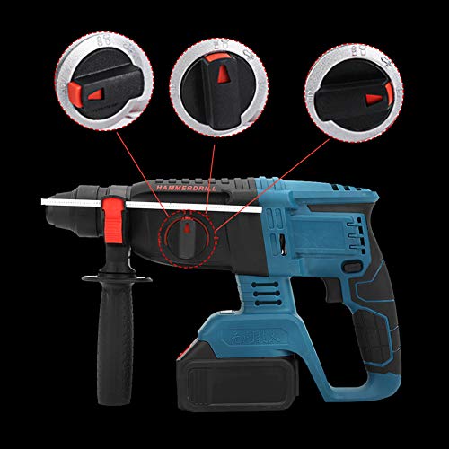 Elektrische Schlagbohrmaschine, 3 in 1 Elektrischer wiederaufladbarer Bohrhammer, Akku-Elektropick EU-Stecker 220 V… – Bild 6