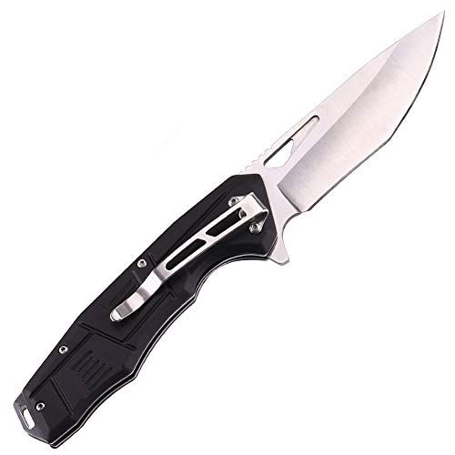 Auriver Edc Pocket Knife, Extremely Sharp Folding Knives With 3.7Inch Blade, Aluminiumalloy Handle,Pocket Clip For Camping Hunting And Outdoor (Black) #TOP1